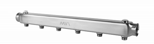 MVI Коллектор из нержавеющей стали MVI, м\ц 100мм, 1 1/4&amp;quot;x1/2&amp;quot;, 6 выходов