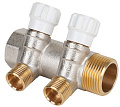 MVI Коллектор латунный с регулирующими вентилями MVI 1&amp;quot;x1/2&amp;quot;x2 выхода