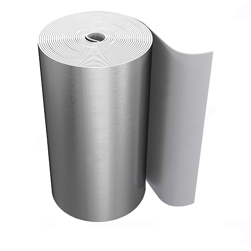 Рулон вспененный полиэтилен SUPER AL 10/1,0-10 Тмакс=95°C с покрытием алюминиевая фольга серый Energoflex EFXR10110SUAL