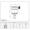 Воздухоотводчик автоматический латунь Ду 8 Ру14 G1/4&amp;quot; НР прямой Giacomini R88Y001