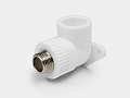 PP-R угольник комбинированный с креплением НР D25-1/2&amp;quot; КОНТУР