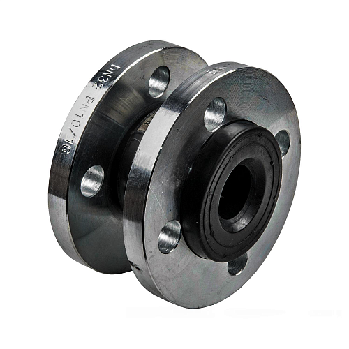 Компенсатор резиновый антивибрационный EPDM DI7240N Ду 40 Ру10/16 фл L=95мм Tecofi DI7240N-0040 сжатие/растяжение 10 мм/6 мм