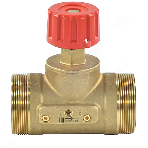 Клапан запорный ручной латунь CDT Ду 50 G2 1/4&amp;quot; A Ру16 НР Kvs=16м3/ч без ниппелей Danfoss 003Z7702
