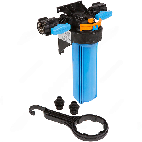 Корпус фильтра непрозрачный 1 М Т 1&amp;quot; ВР Ру10 1-ст с шаровыми кранами Slim Line 10&amp;quot; Джилекс 9094