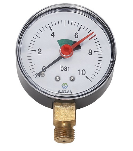 MVI Манометр радиальный MVI, до 6 бар, D63 мм, с нижним подключением G1/4