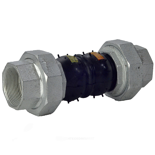 Компенсатор резиновый антивибрационный EPDM Ду 20 Ру16 ВР L=200мм сжатие/растяжение 22 мм/5 мм RMCX