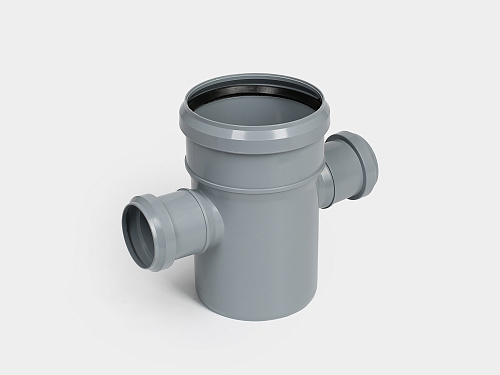 PP крестовина одноплоскостная канализационная D110х50х50/90° СТАНДАРТ Kontur