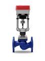 Комплект: Клапан регулирующий двухходовой Серия 100, Tmax = 150°C, PN16, корпус чугун + Электропривод TW-3000 (макс. приводное усилие 3000Н)