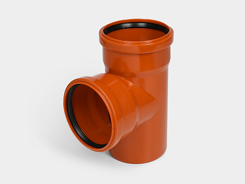 PP тройник канализационный D110х110/90° ОРАНЖ КОНТУР