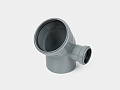 PP отвод канализационный D110х45° с правым выходом D50 СТАНДАРТ