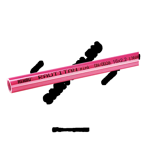 Труба PE-Xa/EVOH Дн 25х3,5 Ру10 Тмакс=95C L=6м RAUTITAN pink Rehau 11360621006