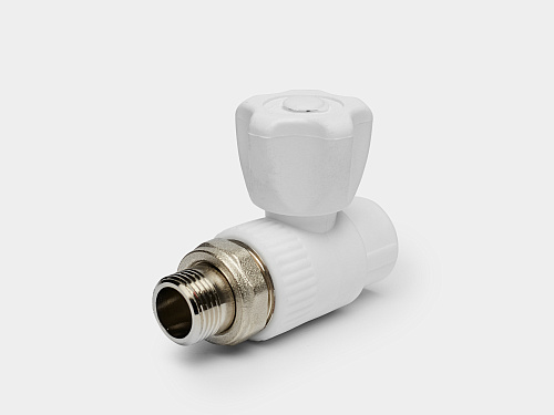 PP-R кран радиаторный прямой НР D20-1/2&amp;quot; КОНТУР