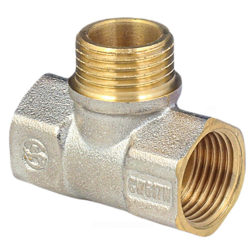 Тройник латунь никель Ду 15 (1/2&amp;quot;) ВР/НР/ВР 9009 ГОСТ 32585-2013 Aquasfera 9009-01