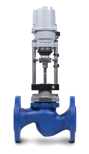 Комплект: Клапан запорно-регулирующий двухходовой Серия 100, Tmax = 150°C, PN16, корпус чугун + Электропривод Regada ST