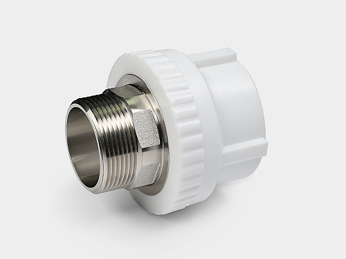 PP-R муфта комбинированная НР D50-1 1/2&amp;quot; под ключ КОНТУР