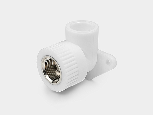 PP-R угольник комбинированный с креплением ВР D25-1/2&amp;quot; КОНТУР
