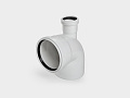 PP отвод канализационный малошумный D110х90° с прямым выходом D50 УЮТ КОНТУР