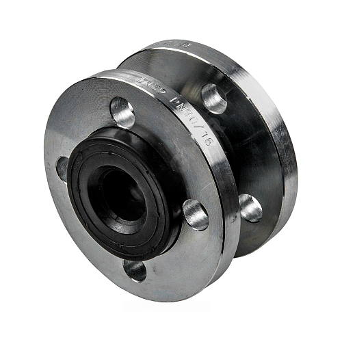 Компенсатор резиновый антивибрационный EPDM DI7240N Ду 40 Ру10/16 фл L=95мм Tecofi DI7240N-0040 сжатие/растяжение 10 мм/6 мм