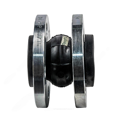 Компенсатор резиновый антивибрационный EPDM DI7240N Ду 40 Ру10/16 фл L=95мм Tecofi DI7240N-0040 сжатие/растяжение 10 мм/6 мм