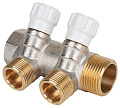MVI Коллектор латунный с регулирующими вентилями MVI 1&amp;quot;x3/4&amp;quot;x2 выхода