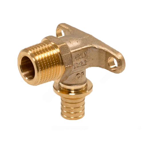 Водорозетка для PE-X труб аксиальная латунь Дн 16х1/2&amp;quot; НР MX Рехау 11097211001