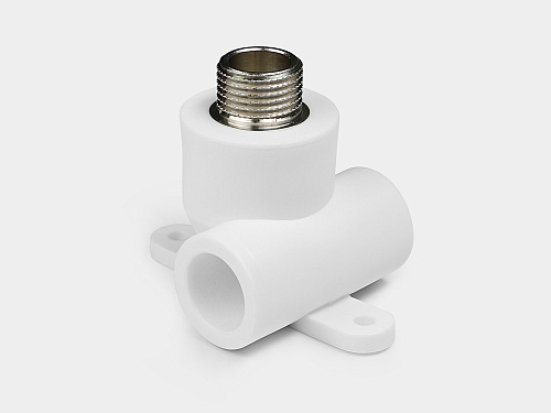PP-R тройник комбинированный с креплением НР D20-1/2&amp;quot; КОНТУР